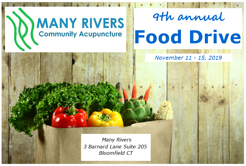 Food Drive and $15 Acupuncture in November 2019!