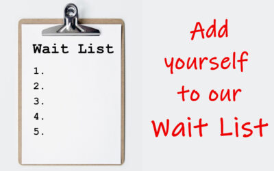Trouble finding appointments? Add yourself to the Wait List!