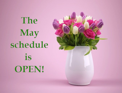 May schedule is open