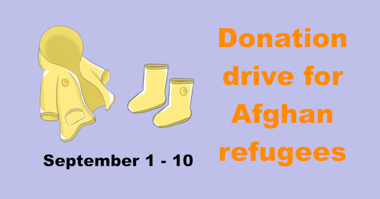 Donation drive for Afghan refugees