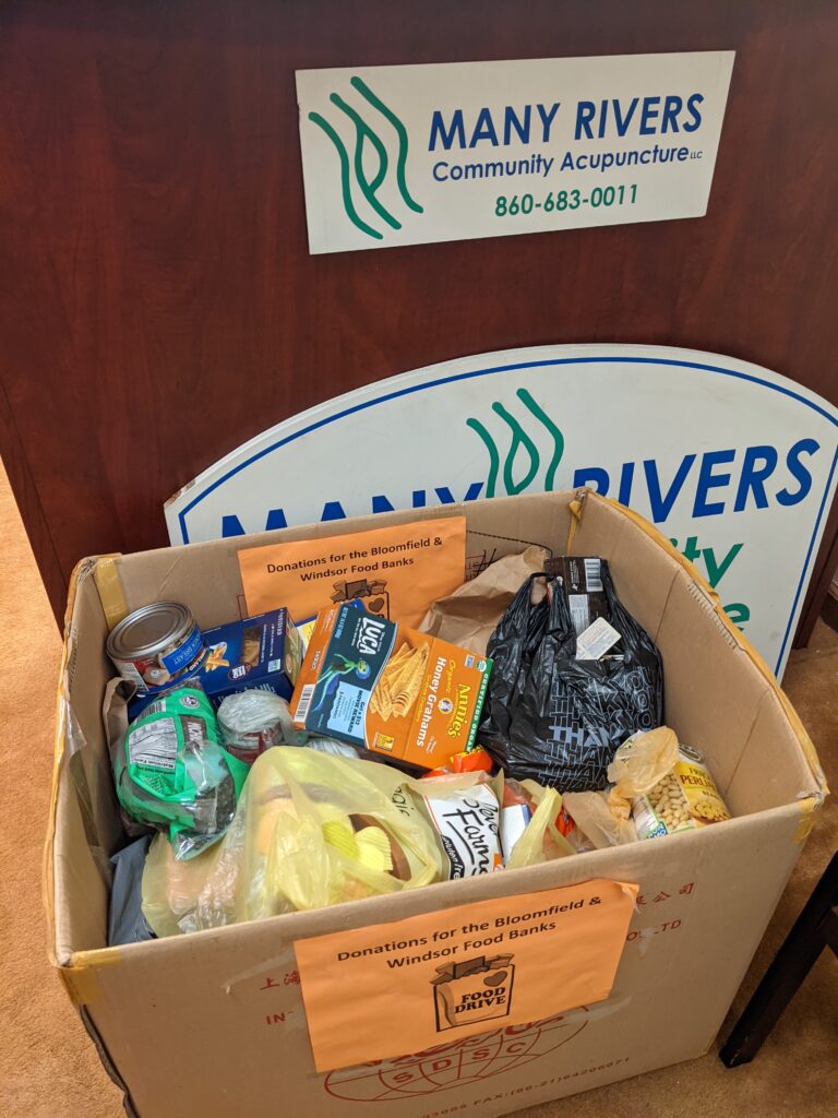 Help fill our food drive bin!