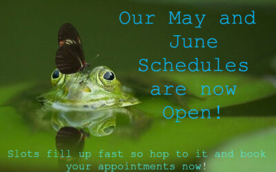 Our May and June schedule is open